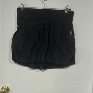 Free People Movement Black High-Waisted Shorts L